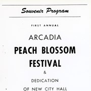 Photo of cover of the souvenir program from the First Annual Peach Blossom Festival.
