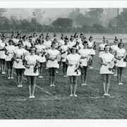 First group of Tom Tom girls from Arcadia High School.  They often marched and did drills at parades and sports events.
