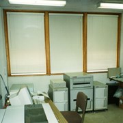 View inside Arcadia Public Library, 20 W. Duarte Road shortly before the start of construction for the 1995/96 expansion/remodel project.  This photo is of the Technical Services Supervisor's office when it was used as the HP computer room.