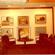 Paintings which were part of the Arcadia Public Library art loan program.