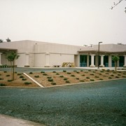 Newly remodeled and expanded Arcadia Public Library, 20 W. Duarte Road. Exterior view with Children's Room on right.