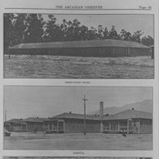 Page 35 of The Arcadian Observer, Official Publication of the United States Army Balloon School, Arcadia, California. September 1918 Supplement. Featuring photographs of the Observation Office, Hospital, and Interior Mess Hall. Negative and print were made for the grant funded Local History Digital Resources Project 2006-2007. A digital image of this photograph is file name: caarpl_121 on LHDRP 2006-2007 Disc 10 of 14. See black box labeled Arcadia History Room Media Box.
