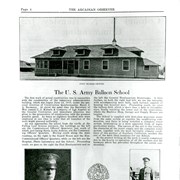 Page 4 of The Arcadian Observer, Official Publication of the United States Army Balloon School, Arcadia, California. September 1918 Supplement. Featuring description of U.S. Army Balloon School grounds and photographs of Post Headquarters, Capt. W.H. Carruthers, A.S.S.C; U.S.A., and Major J.A. Baumann, A.S.S.C.; U.S.A. Negative and print were made for the grant funded Local History Digital Resources Project 2006-2007. A digital image of this photograph is file name: caarpl_112 on LHDRP 2006-2007 Disc 9 of 14. See black box labeled Arcadia History Room Media Box.
