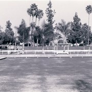 Lawn bowling courts at Arcadia County Park. Photograph by Terry Miller.