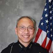 Chief Roy Nakamura became Arcadia’s 30th Police Chief and its first of Asian-American descent on January 9, 2021. Captain Nakamura began his career with the Arcadia Police Department in 1992 as a Police Officer. As an Officer, he was assigned to Patrol and worked as a Field Training Officer, as well as being assigned to the Detective Bureau. As Detective, he was assigned to the Forgery and Fraud Unit and completed his Detective Bureau assignment in the Crimes Against Persons Unit. He was promoted to Sergeant in 2002 and worked as a Field Supervisor until he was transferred to Personnel and Training. In 2009, Captain Nakamura was promoted to Lieutenant, working various assignments under the Operations and Administration Divisions within the Department, including Watch Commander, Detective Bureau Commander, Field Training Officers Program Commander, and Force Training Unit Commander. In 2019, he was promoted to Captain. He holds a Bachelor of Science degree from Cal Poly Pomona.