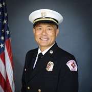 Fire Chief Chen Suen. First Asian-American fire chief in the Arcadia Fire Department.