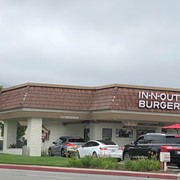 View of south side of In-N-Out Burger at 420 N. Santa Anita Avenue looking northeast.