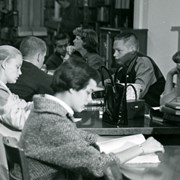 High school students studying in main adult room, Arcadia Public Library, 25 N. First Avenue.
